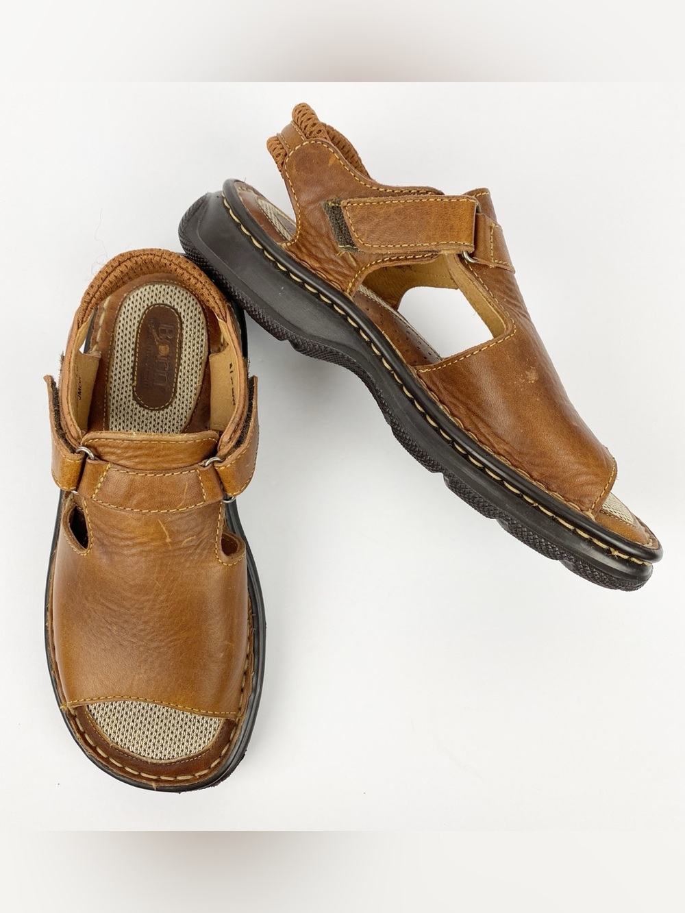 Born Brown Leather Open-Toe Sandals - Picture 2 of 11